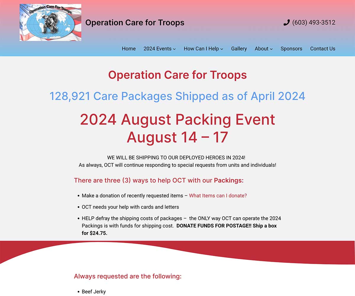 operation care for troops